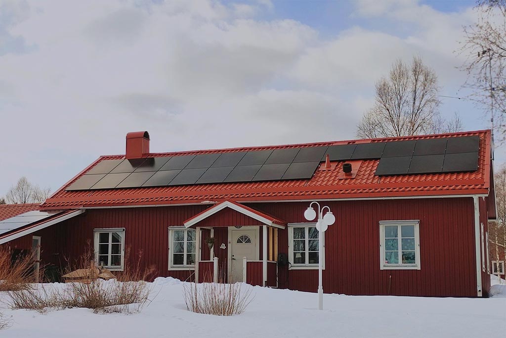 Installation av solcellspaneler, Norrland